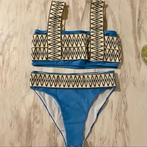 Blue High Waisted Bikini